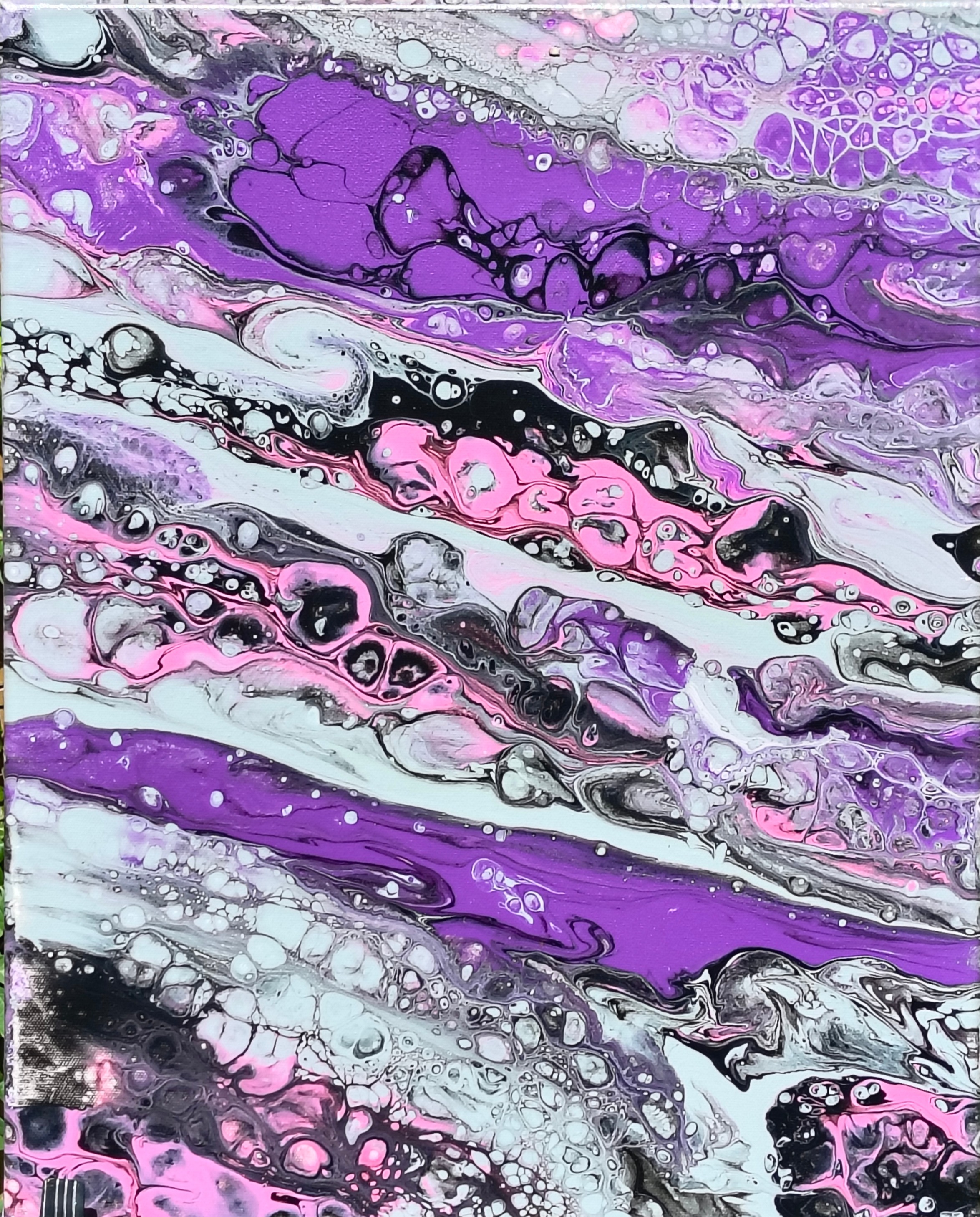 Orchid Faultline - pour painting by Chris Broussard